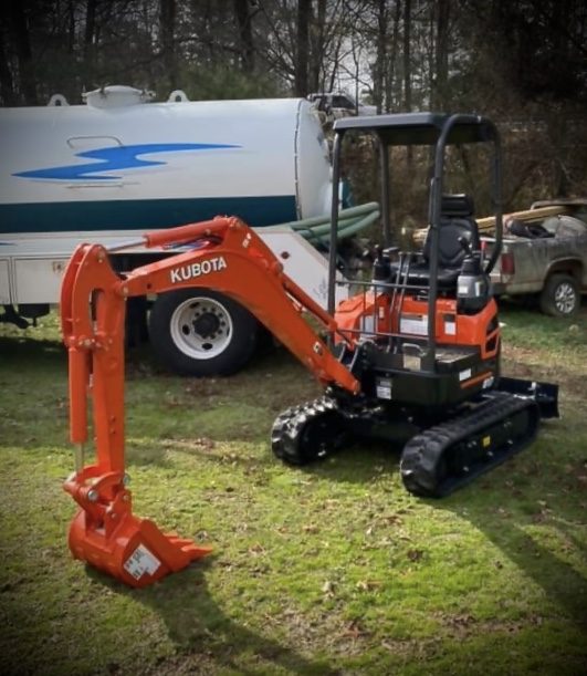 Truck and mini excavator